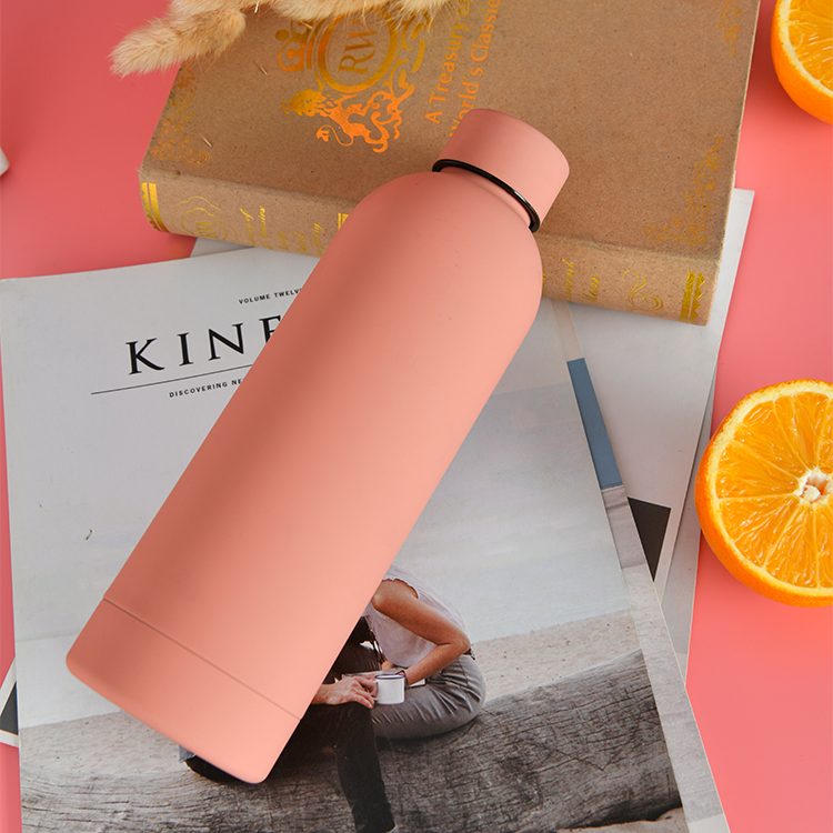 Rubber paint water bottle, bulk orders and customization with logo, Ms Rhong Wholesale